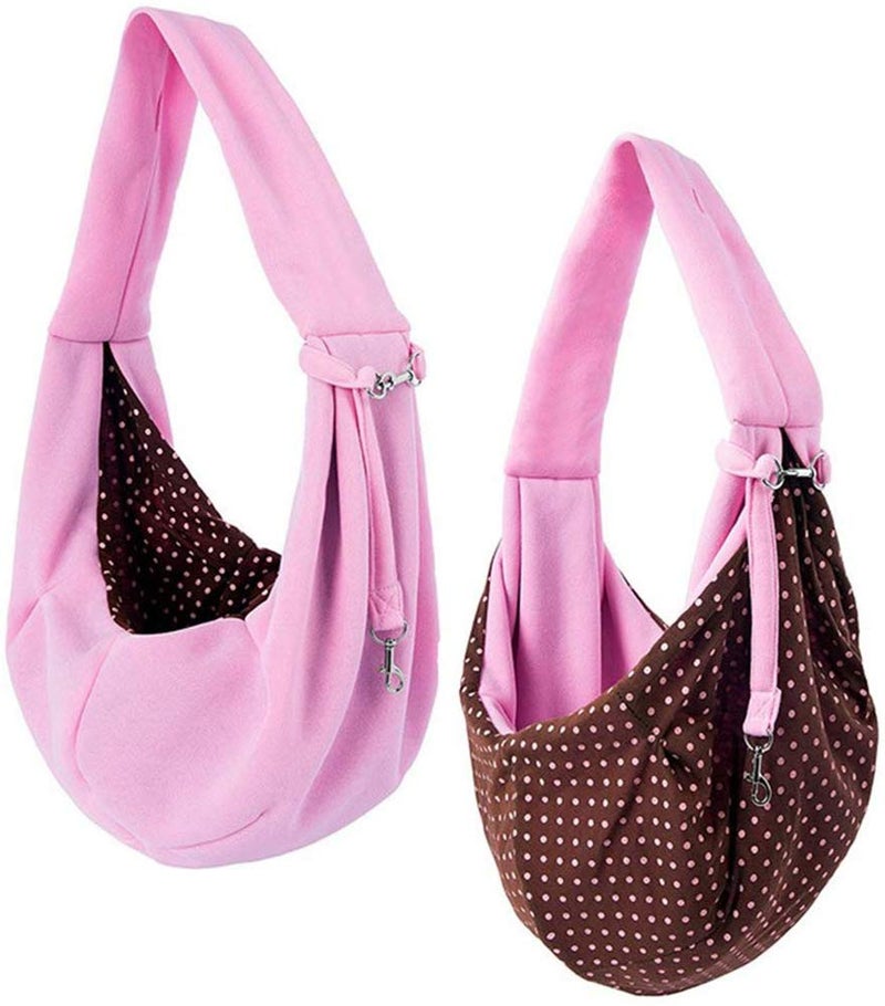 Grtdrm Pet Sling Carrier Bag Travel Tote for Cats Dogs, Up to 16 lbs (Pink) - Image 1
